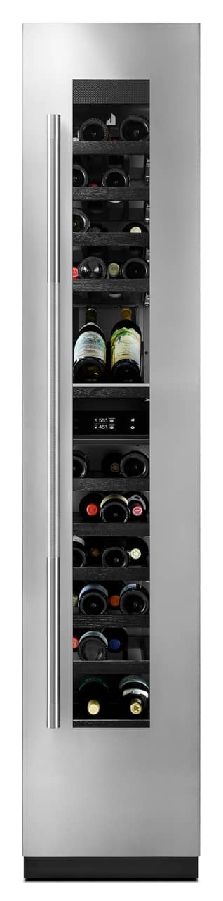 Front. JennAir - Rise Right Swing 18" Wine Column Panel - Stainless Steel.