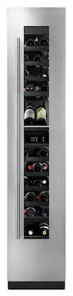 Front. JennAir - Rise Right Swing 18" Wine Column Panel - Stainless Steel.