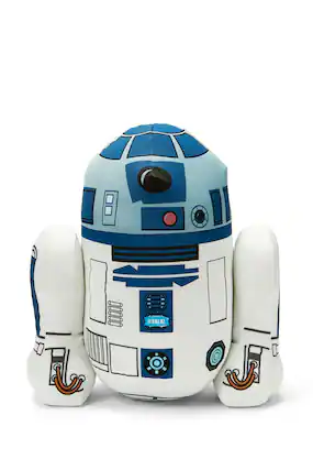 Front. Star Wars - Stuffed Star Wars Plush Toy - 15" Talking R2D2 Doll - White.
