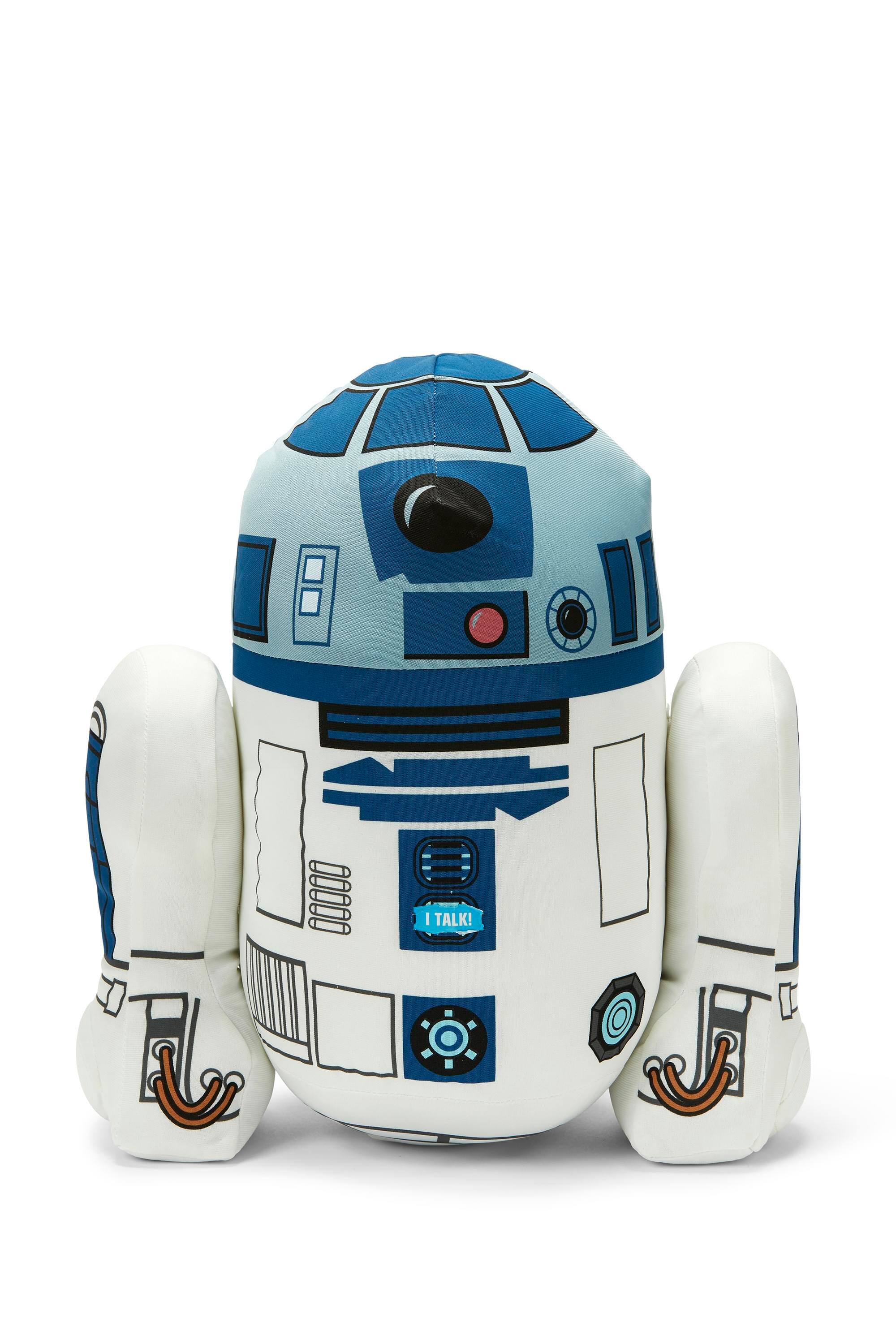Stuffed Star Wars Plush Toy - 15" Talking R2D2 Doll - White