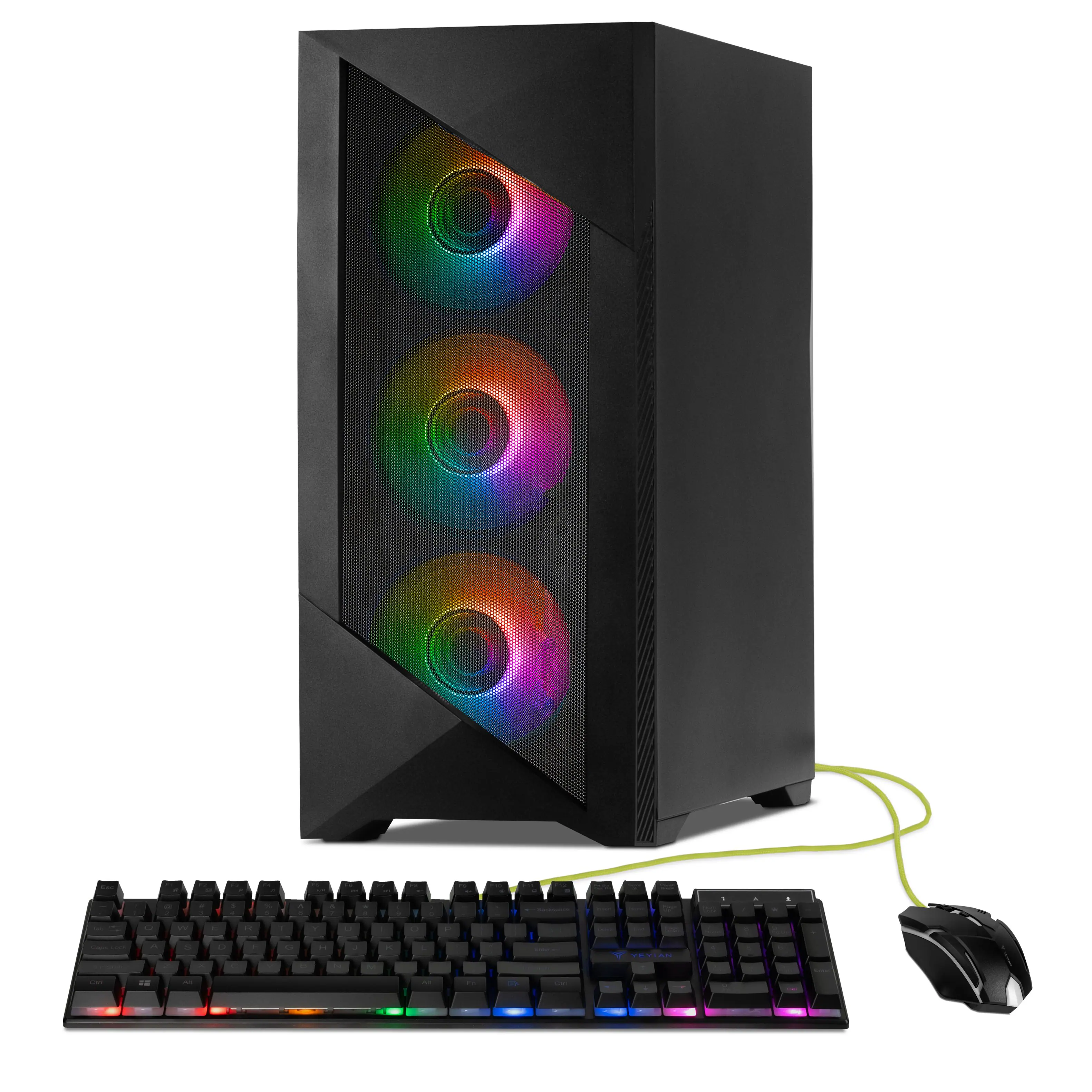 Front. YEYIAN - YEYIAN Gaming PC Edge Intel i7 14700F NVIDIA RTX 5060 32GB DDR5 1TB SSD Windows 11 Home YPI-ED47F0C-5601U.