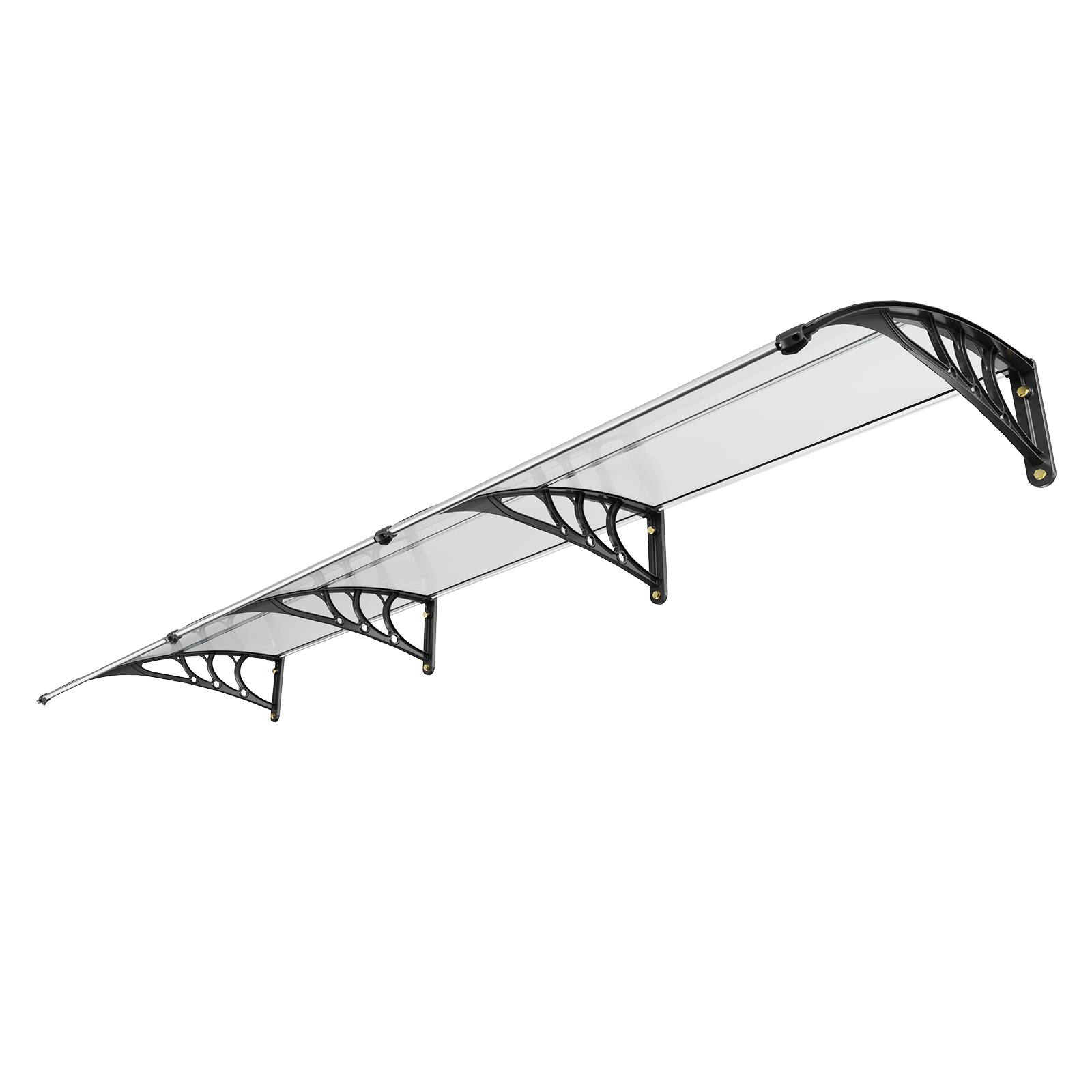 Alt View 5. VEVOR - Window Door Awning Canopy,38" x 117" Door Canopy Exterior,UF50+ PC Sunshade Sheet Awnings,Outdoor Patio Awning Sun Shade - Transparent.