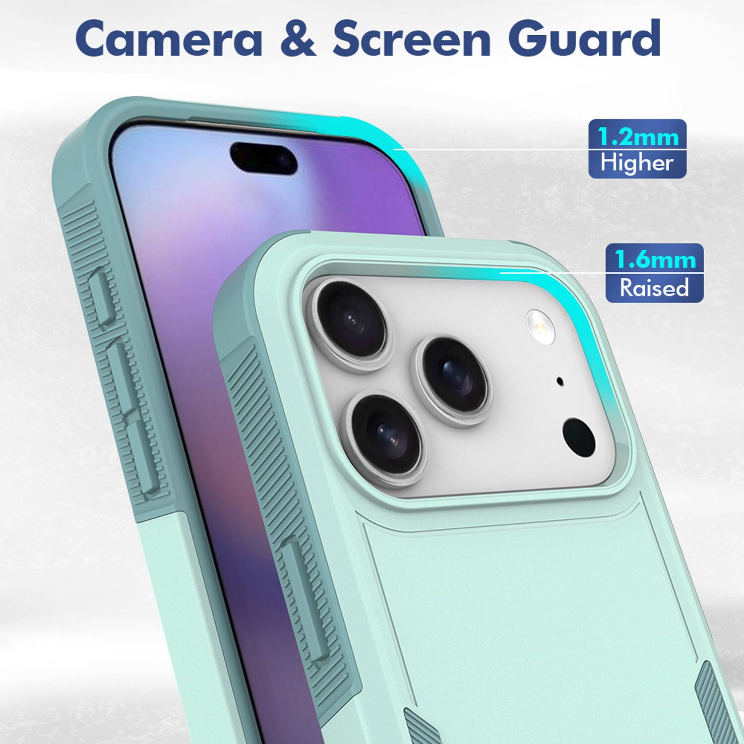 Camera & Screen Guard

1.2mm Higher

1.6mm Raised