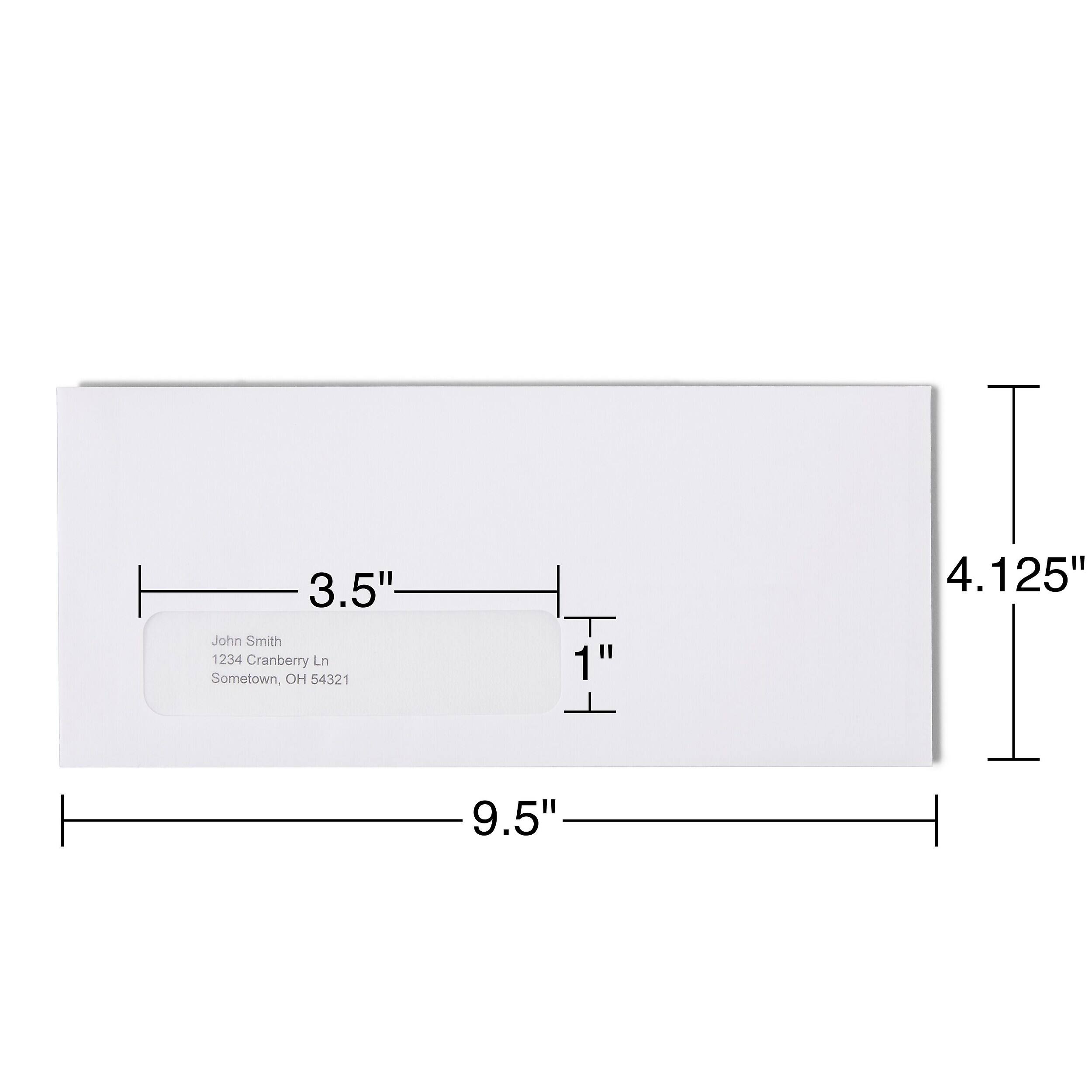 3.5" John Smith  
1234 Cranberry Ln  
Sometown, OH 54321  

1"  
4.125"  
9.5"