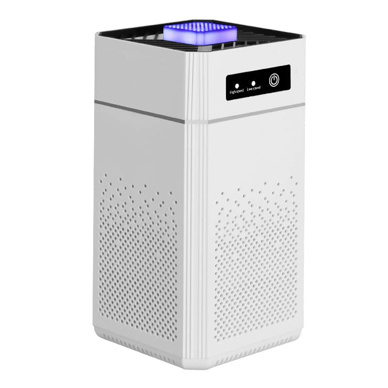 Cluzine - Desktop Air Purifier, Negative Ion HEPA Filter, 3-Speed Control, for Pet Home Bedroom Office
