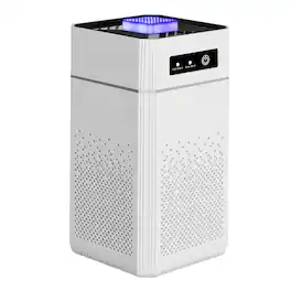 Cluzine - Desktop Air Purifier, Negative Ion HEPA Filter, 3-Speed Control, for Pet Home Bedroom Office