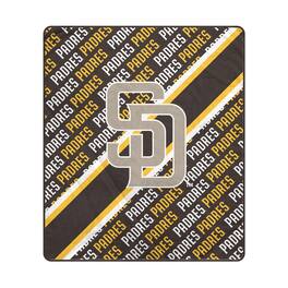 Pegasus - San Diego Padres 60" x 70" Diagonal Lined Wordmark Ultra Soft Blanket - Multicolor