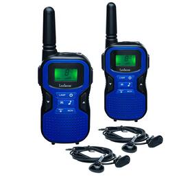 Lexibook - Rechargeable walkie-talkies with 5km range. earphones and flashlight - Blue