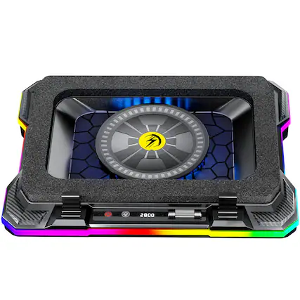 Front. HongFei - Gaming Turbofan Laptop Cooling Pad with 10°C-35°C Temperature Drop, Full Sealed Foam Stand for 14-19 inch Laptops - 12V.