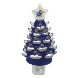 Santa's Workshop - Kansas Jayhawks 6.5" Tree Night Lite - Blue