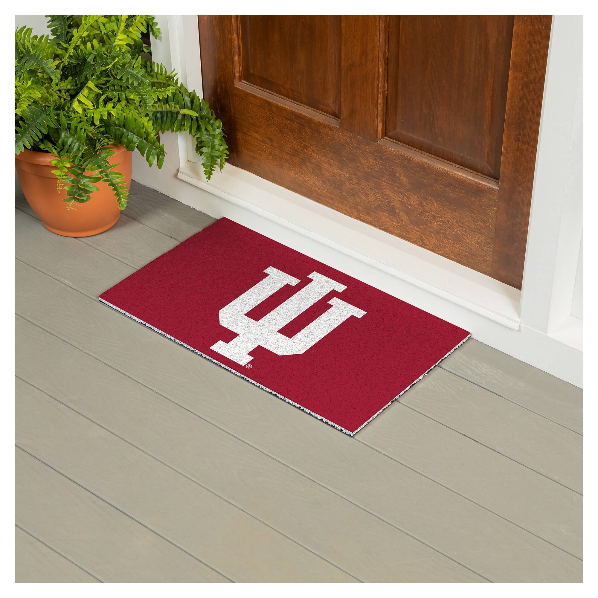 Alt View 2. Evergreen Enterprises - Indiana Hoosiers 16" x 28" Full Color Indoor/Outdoor Logo Turf Mat - Multicolor.