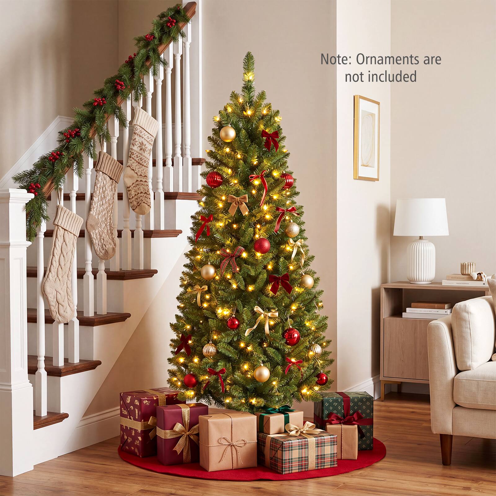 Note: Ornaments are not included