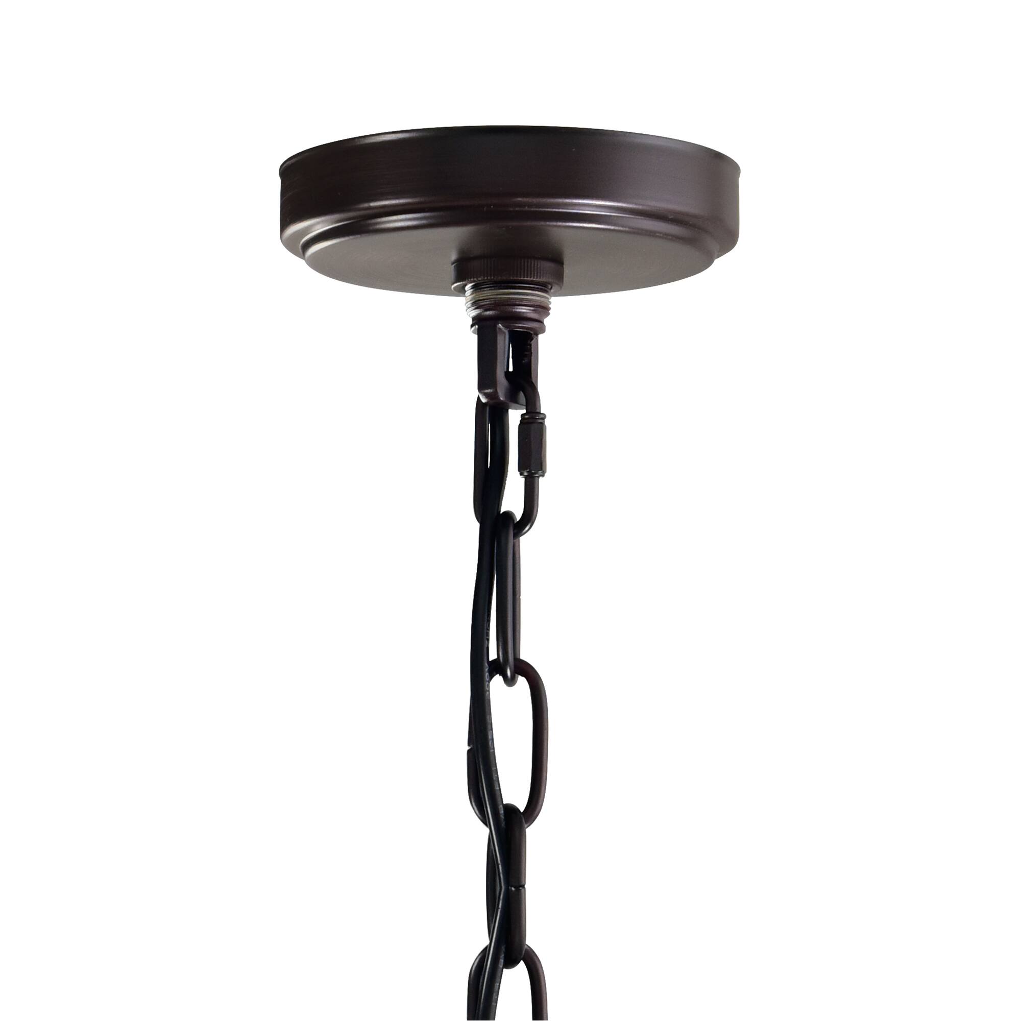 Alt View 1. CWI Lighting - Litani 4 Light Down Chandelier With Brown Finish - Brown.