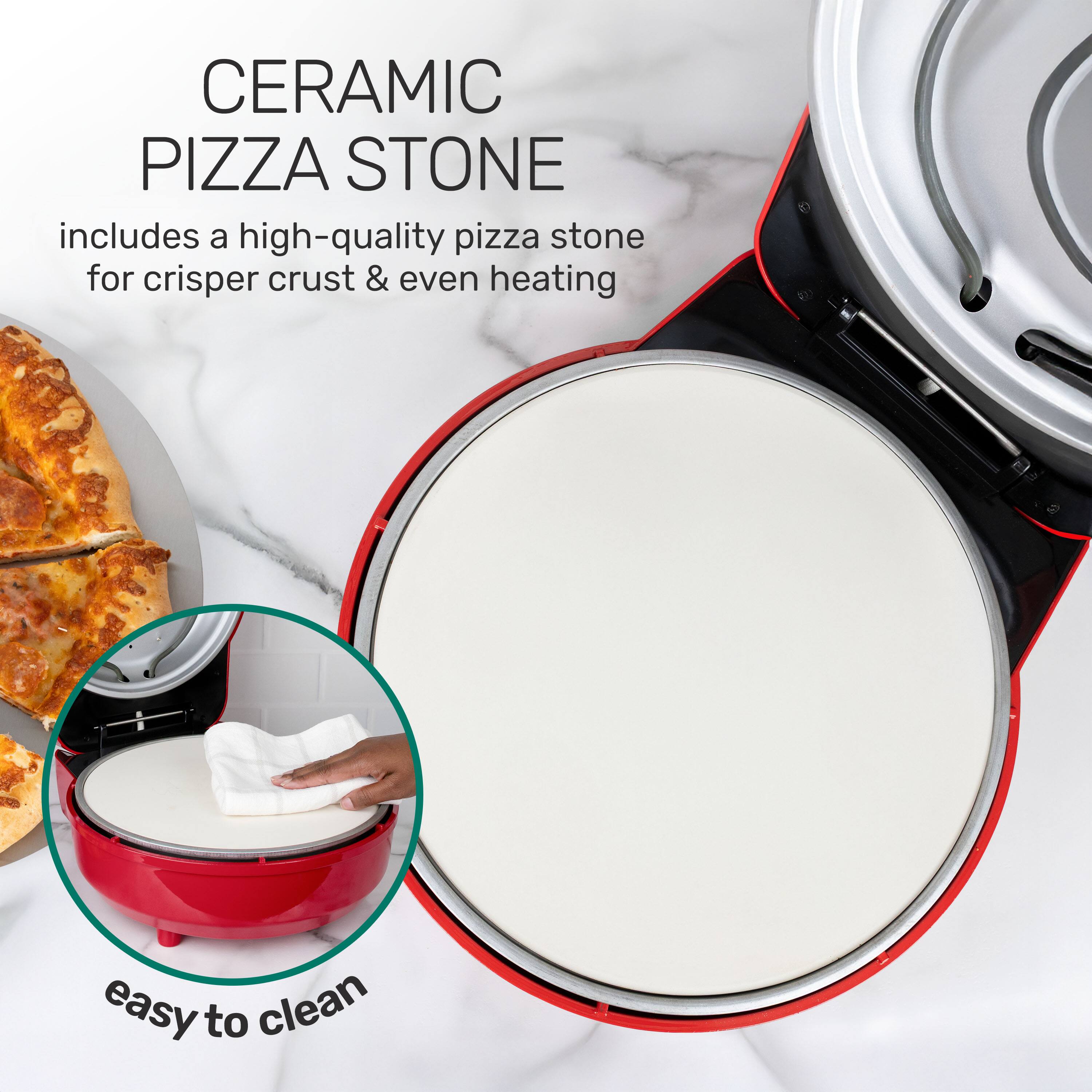 CERAMIC PIZZA STONE includes a high-quality pizza stone for crisper crust & even heating easy to clean