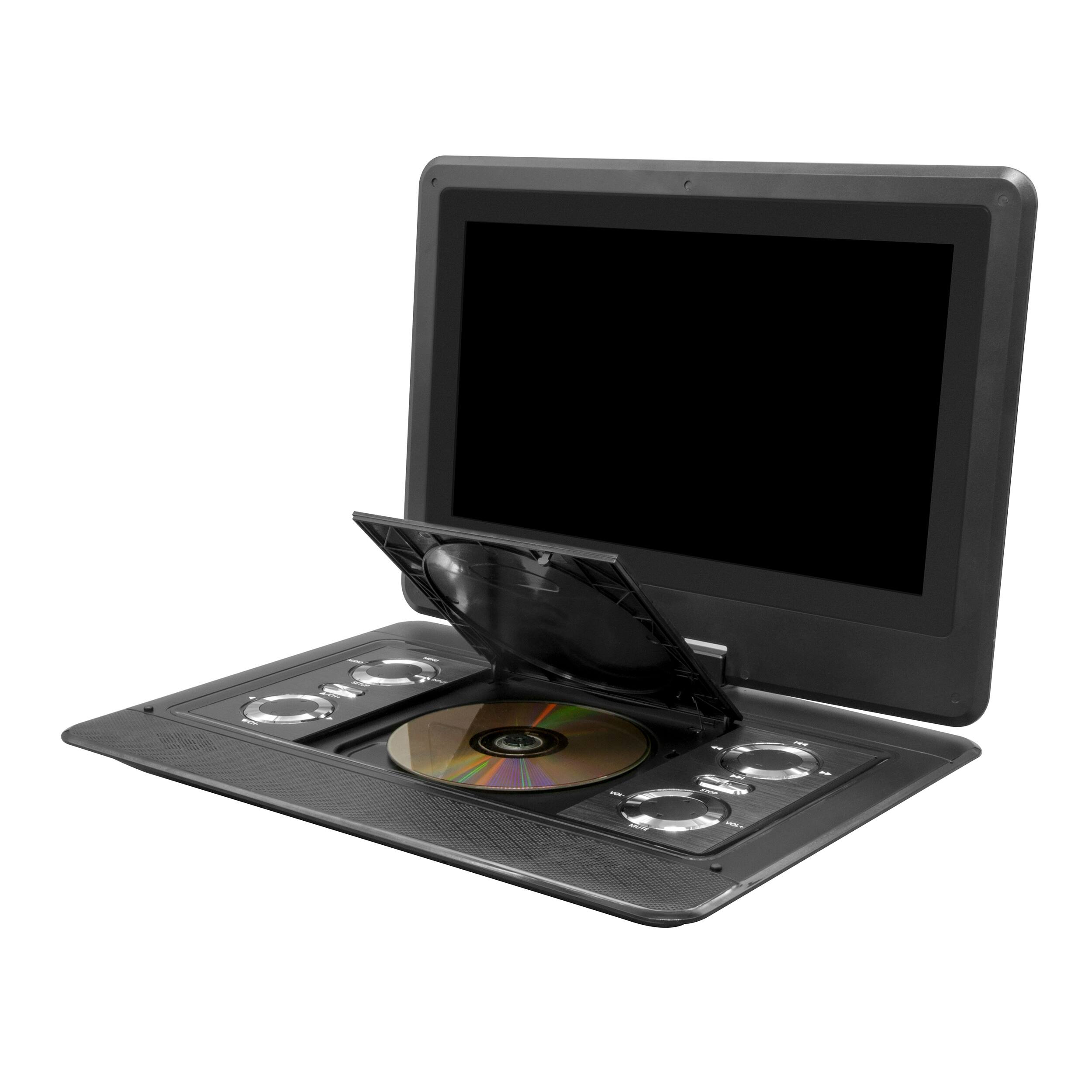 Alt View 7. Trexonic - Refurbished 12.5 Inch Portable TV DVD Player with Color TFT LED Screen and USB/HD/AV Inputs - Black.