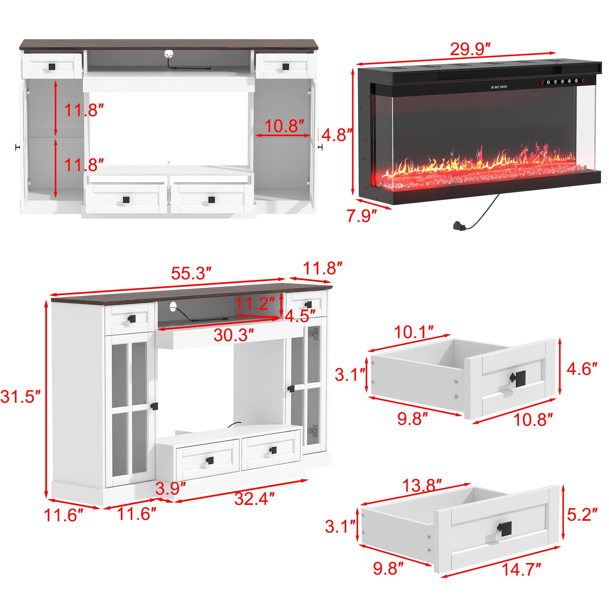 - 29.9"
- 11.8"
- 10.8"
- 4.8"
- 7.9"
- 55.3"
- 11.8"
- 11.2"
- 4.5"
- 30.3"
- 10.1"
- 31.5"
- 3.1"
- 9.8"
- 4.6"
- 10.8"
- 11.6"
- 3.9"
- 11.6"
- 32.4"
- 3.1"
- 13.8"
- 5.2"
- 9.8"
- 14.7"