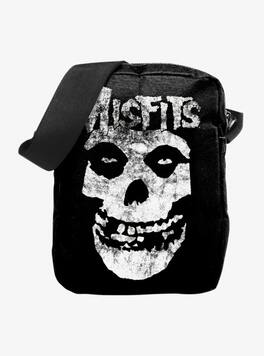 PopMarket - Misfits - Rocksax - Misfits - Glow Fiend Logo -Crossbody Bag with Stash Pockets (Black) - Multicolor