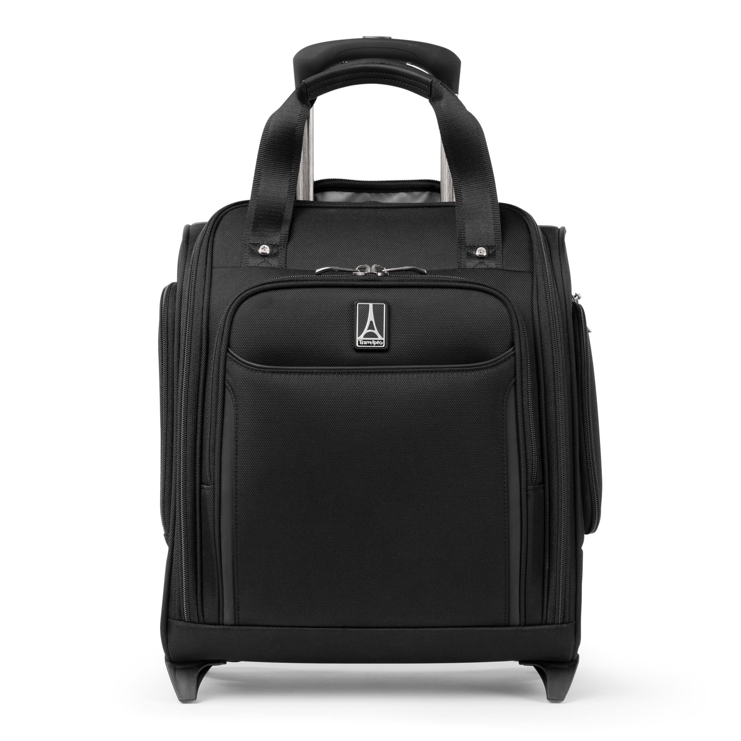 Front. Travelpro - Travelpro Crew Classic Lightweight Softside Underseat Rolling Carry On Bag - Black.