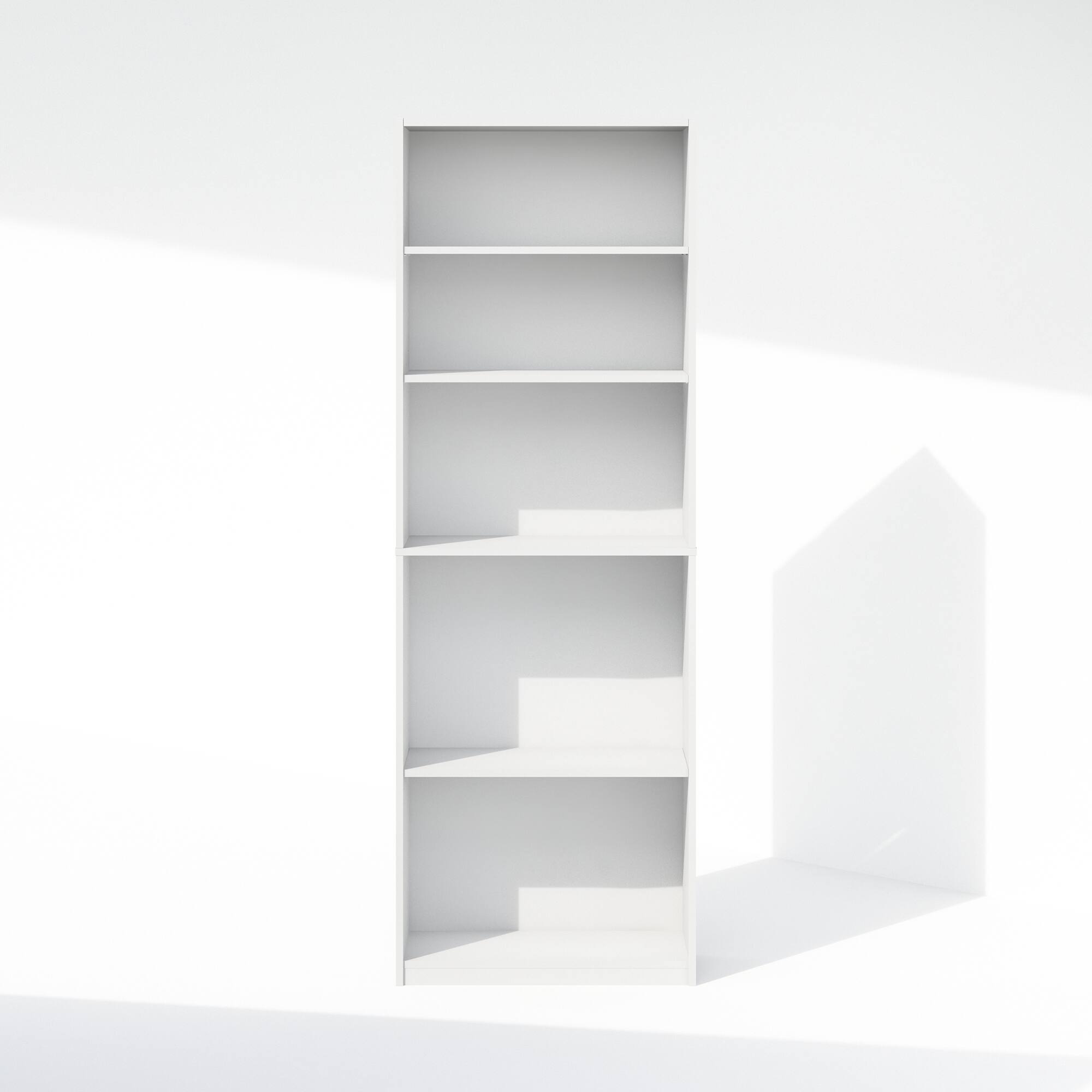 Alt View 2. Furinno - Reed 5-Tier Multipurpose Adjustable Shelf Clothing & Closet Storage Organization - White.