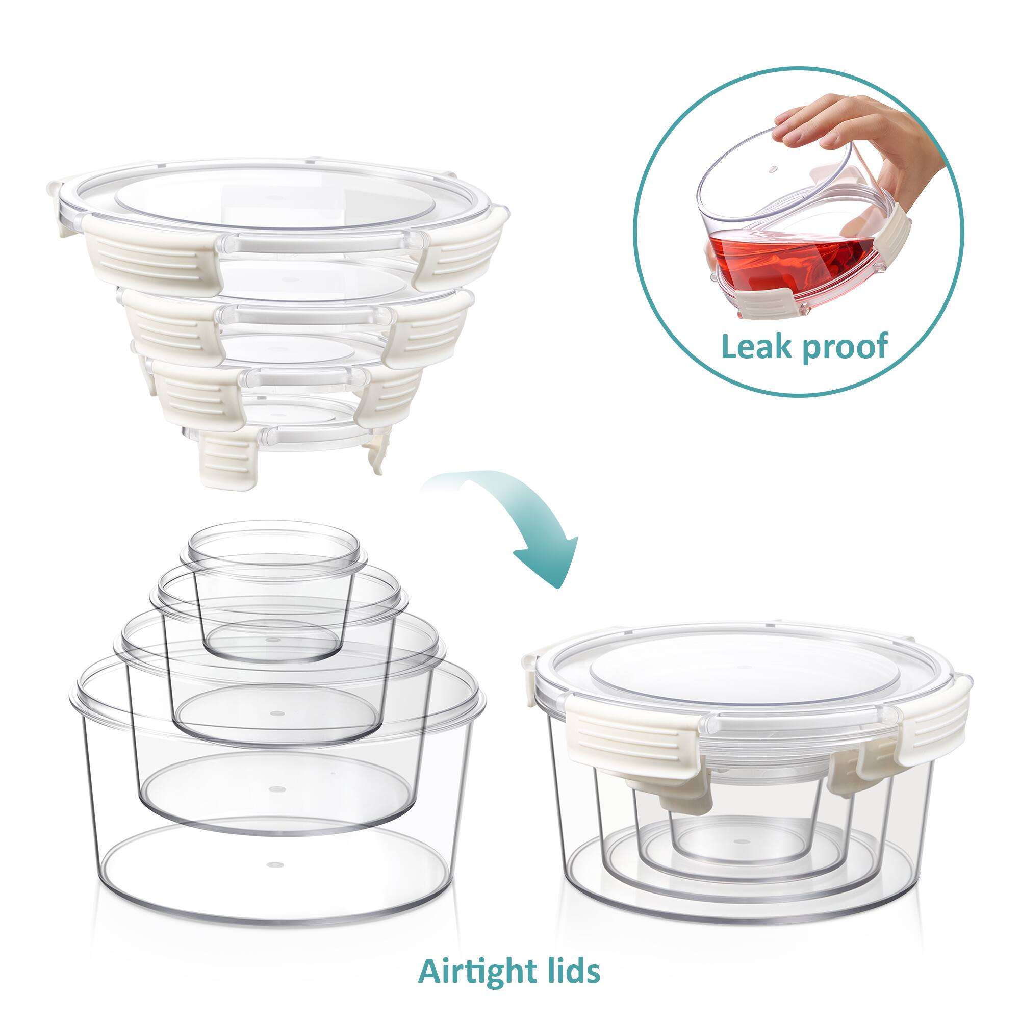 Leak proof  
Airtight lids