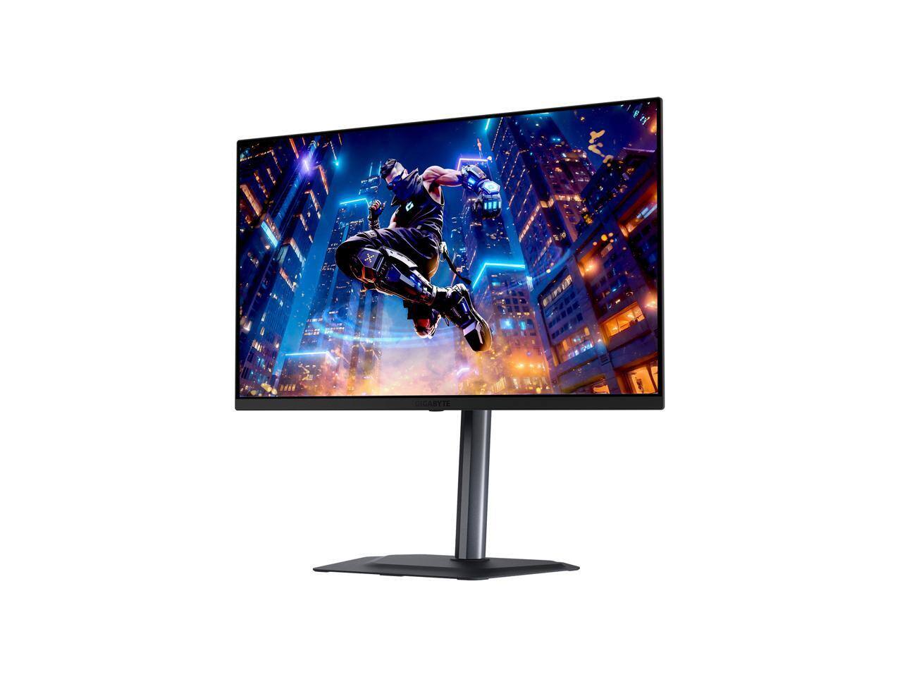 Alt View 4. GIGABYTE - GIGABYTE 27" QHD 360Hz OLED Gaming Monitor with AMD FreeSync, G-SYNC, HDR400, USB-C, Speakers, Adjustable Stand.