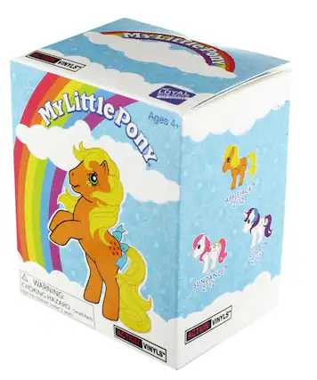 My Little Pony
Ages 4+
Action Vinyls
Royal Collection
Applejack 2/12
Sundance 2/12
Glory 2/12
Warning: Choking Hazard - Small Parts. Not for children under 3 years.