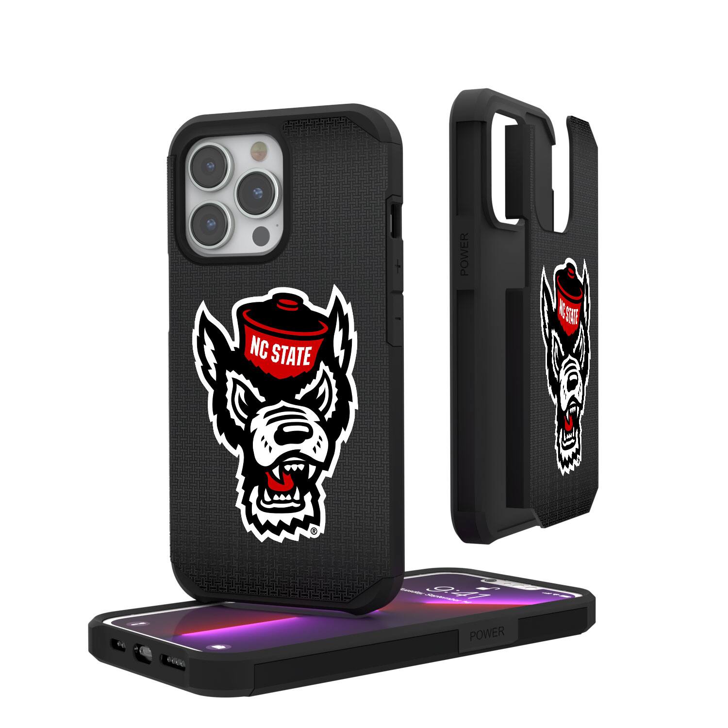 Keyscaper - NCAA - NC State Wolfpack Linen Logo iPhone Rugged Case - 15 Pro Max - Black price history on PriceWatchPro
