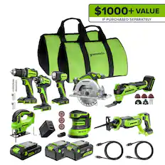 $1000+ VALUE IF PURCHASED SEPARATELY
greenworks