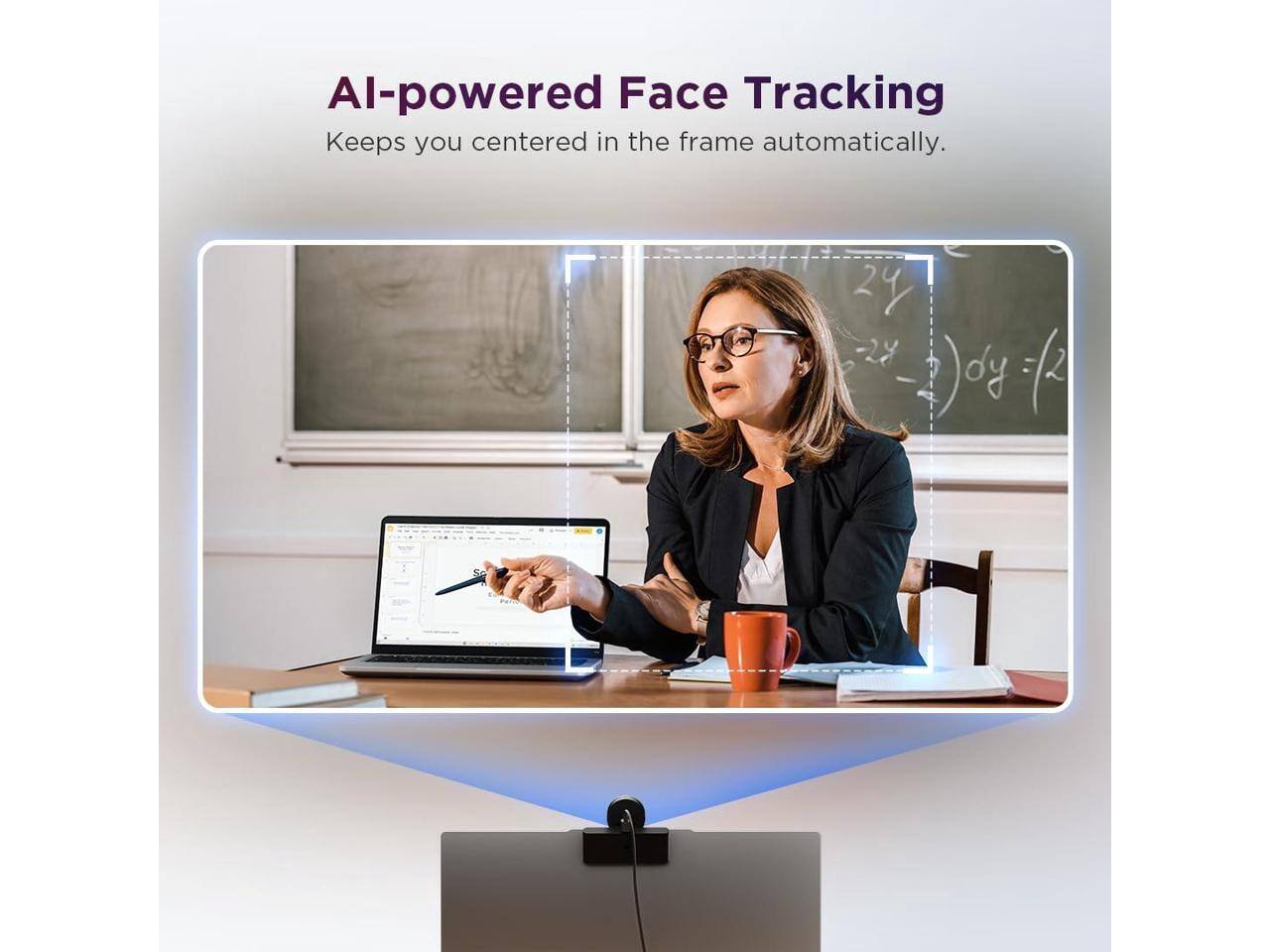 AI-powered Face Tracking  
Keeps you centered in the frame automatically.