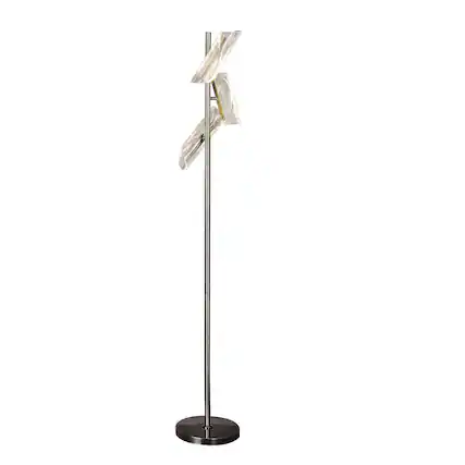 Front. Manhattan Lane - Spark 62 Inch Floor Lamp, 3 Cylindrical Acrylic Shades.