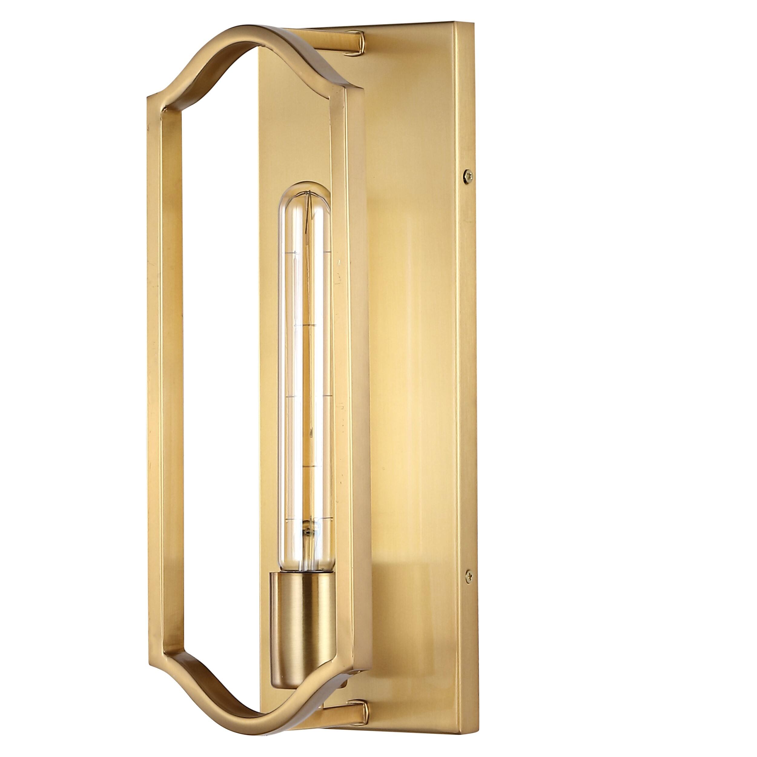 Alt View 4. Jonathan Y - Chloe 4.75" 1-Light Modern Bohemian Iron LED Sconce, Brass Gold - Brass Gold.