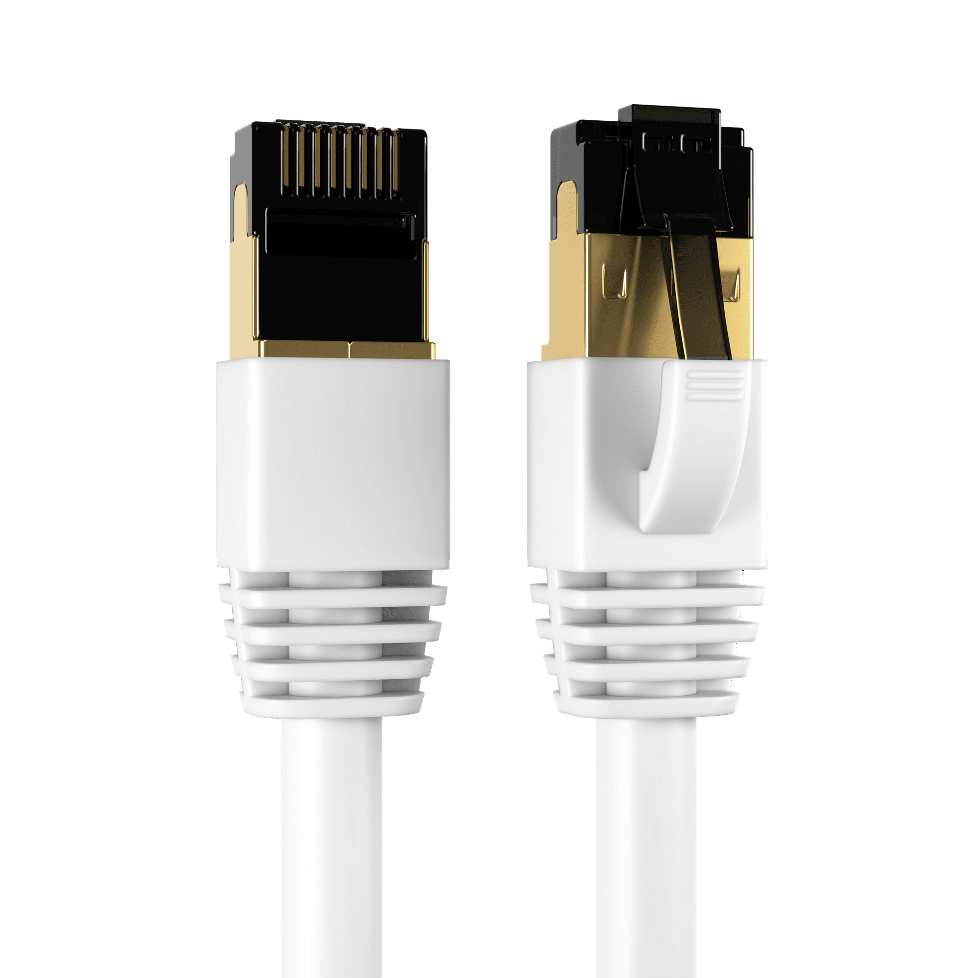 Cables Direct Online - Cat8 Ethernet Cable 1FT, 40Gbps High-Speed RJ45 Shielded Copper Cord for Router, PC & Gaming - White