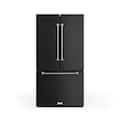 36 in. Wide Gordon Ramsay Series by Thor Kitchen 20.3 Cu. Ft. Counter Depth Refrigerator with Stainless Steel Hardware - Black