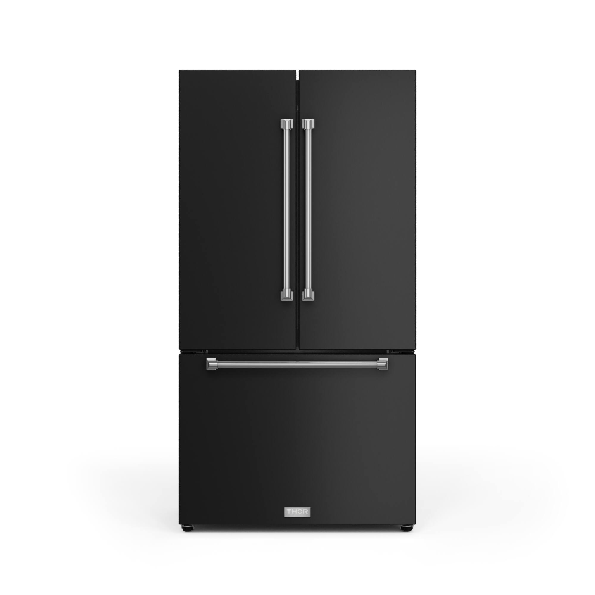Gordon Ramsay Series by Thor Kitchen 20.3 Cu. Ft. Counter Depth Refrigerator with Stainless Steel Hardware - Black
