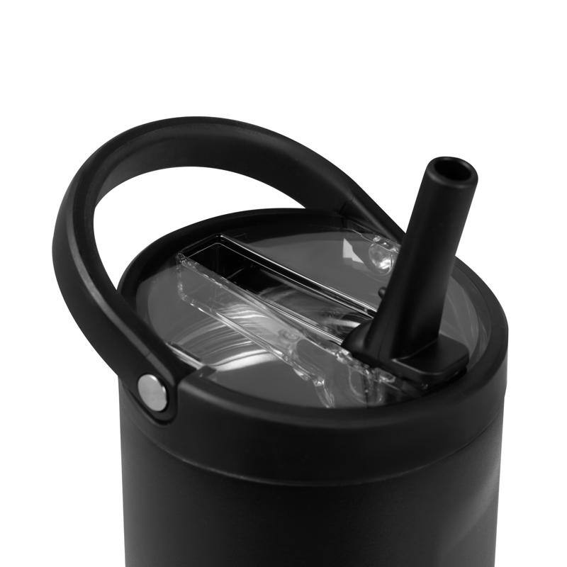Alt View 4. HydroJug - 32 oz Black Sports Water Bottle w/Straw - Black.