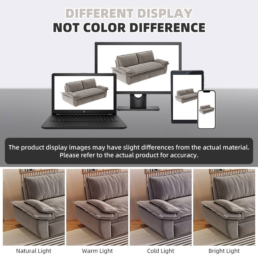 DIFFERENT DISPLAY NOT COLOR DIFFERENCE

The product display images may have slight differences from the actual material. Please refer to the actual product for accuracy.

Natural Light  
Warm Light  
Cold Light  
Bright Light