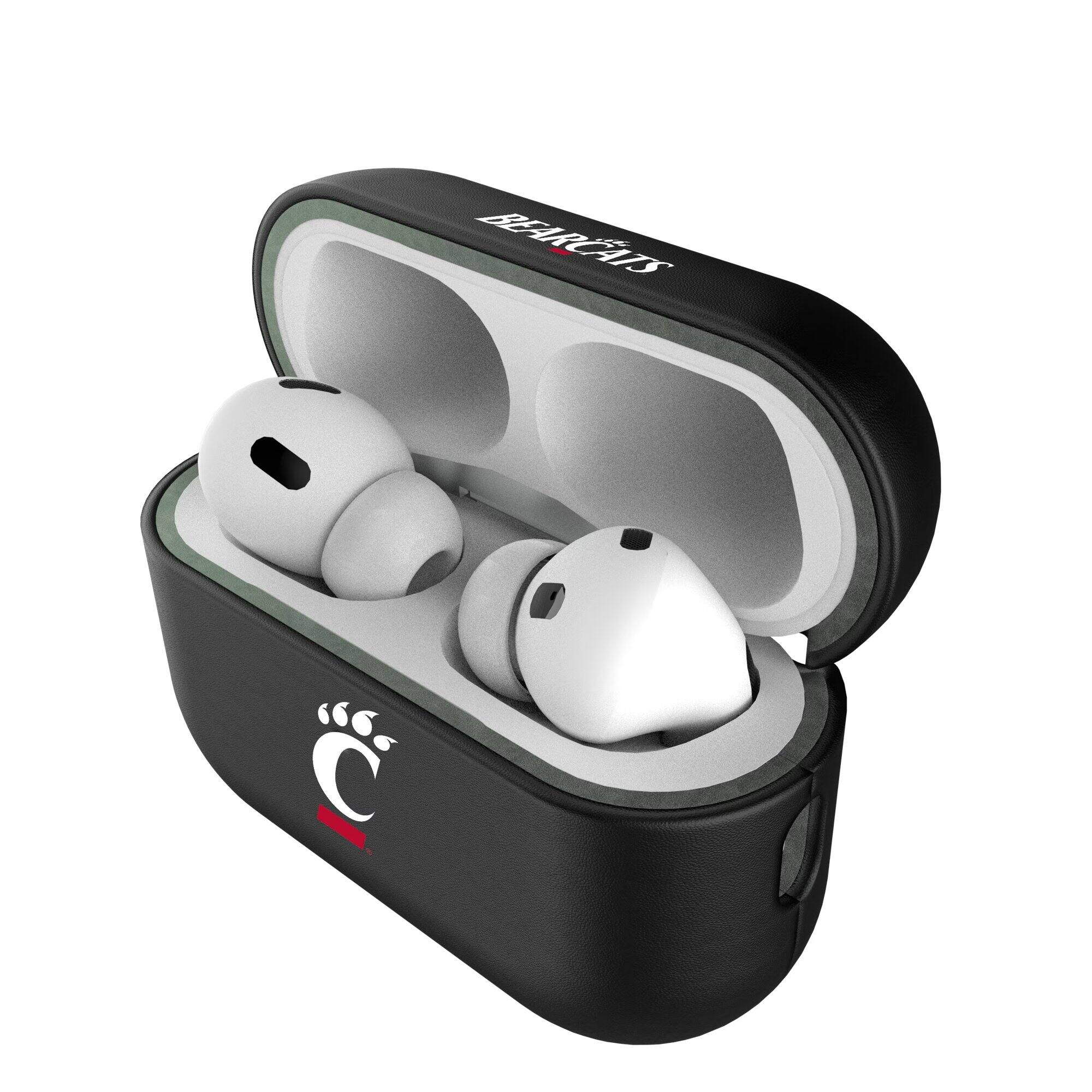 Alt View 3. Keyscaper - Cincinnati Bearcats Cincinnati Bearcats Insignia 2nd Gen AirPods Pro Case Cover - Black.