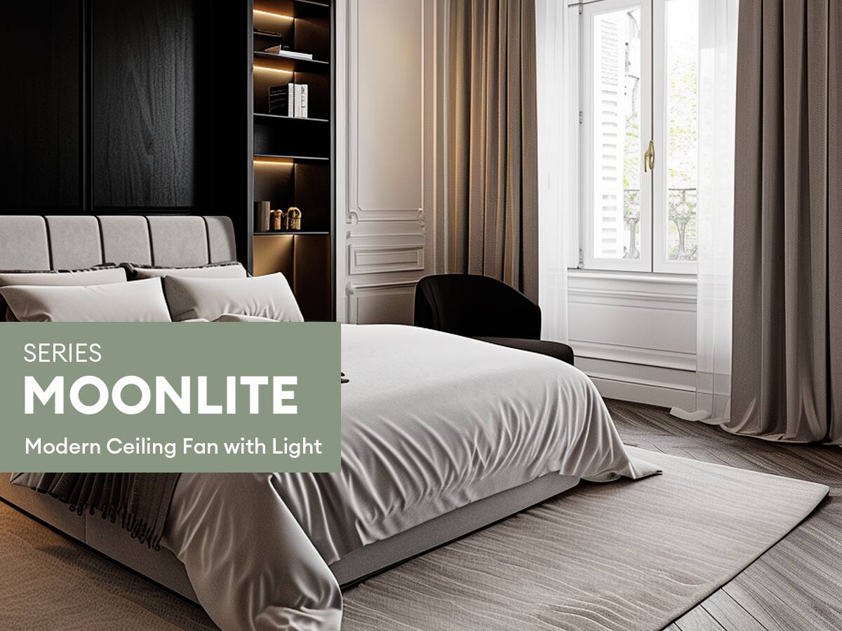 SERIES MOONLITE  
Modern Ceiling Fan with Light