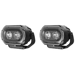Stinger - HEXCORE 2x4” Universal Off-Road LED Pod Lights (Pair), Amber/White Spot Beam for Cars, Trucks, Jeeps, UTVs, 4x4 Vehicles - Black