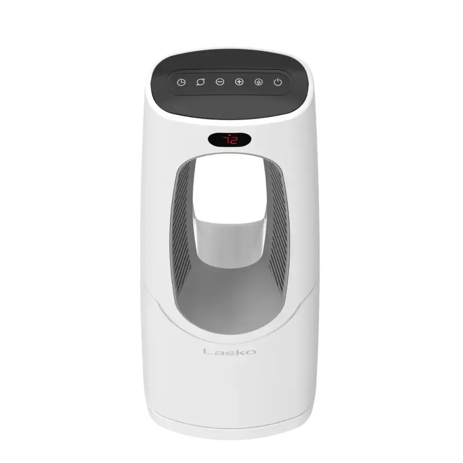 Alt View 15. Lasko - 1500-Watt Bladeless Ceramic Tower Space Heater with Timer and Remote Control - White.