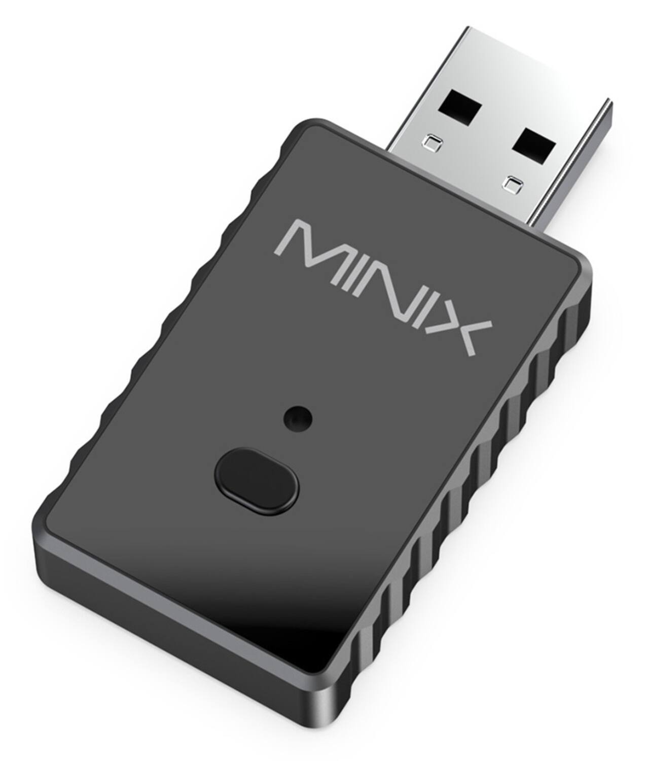 Back. MINIX - CA505 2-in-1 Wired CP/AA to Wireless Adapter, Fast Connection, Plug & Play, Compact & Universal Compatibility - Black.