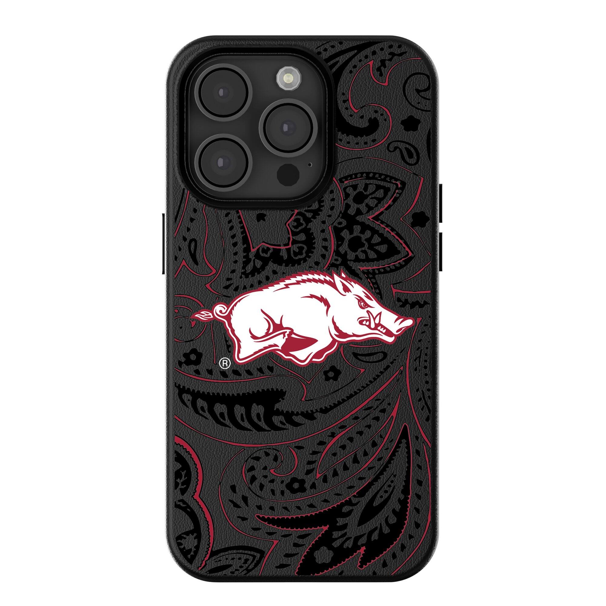 Keyscaper - NCAA - Arkansas Razorbacks Paisley iPhone Magnetic Bump Case - 16 Pro - Black price history on PriceWatchPro
