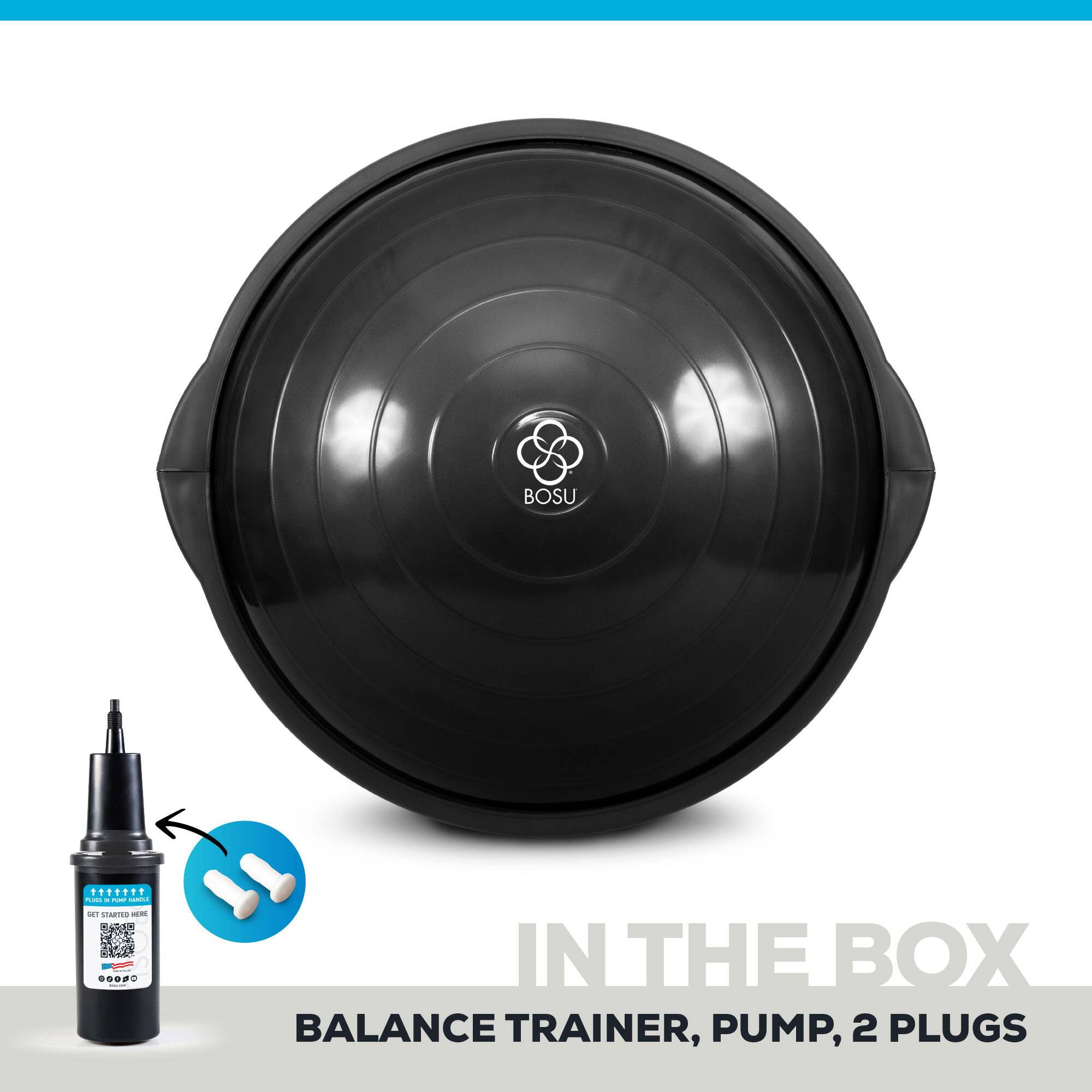 BOSU A - ! LM CRARIIS -- OO.- IN THE BOX BALANCE TRAINER, PUMP, 2 PLUGS