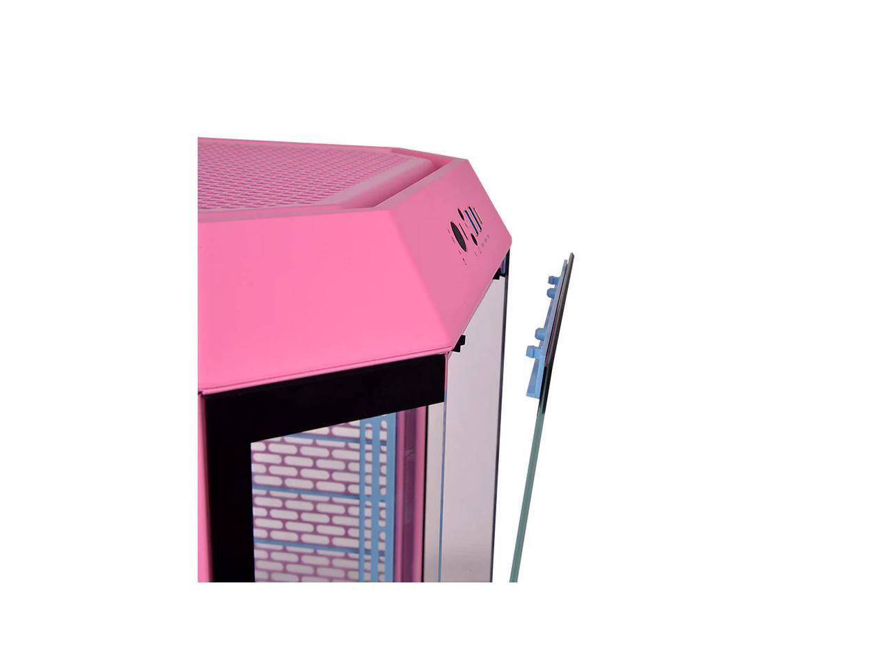 Alt View 4. Thermaltake - Tower 300 Bubble Pink mATX Case; 2x140mm Fans; 420mm Rad Support; Horiz Display; CA-1Y4-00SAWN-00 - Pink.