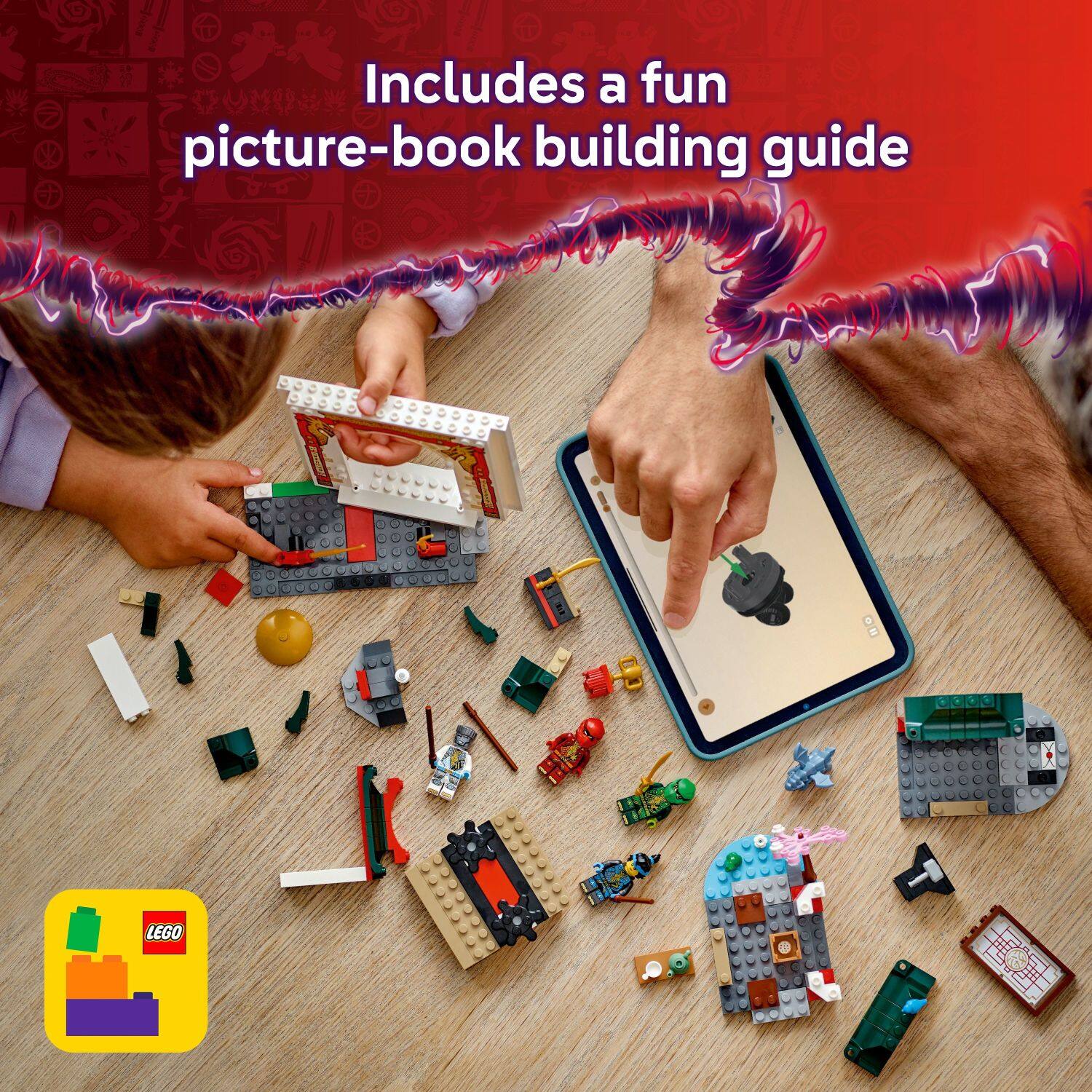Includes a fun picture-book building guide for LEGO.