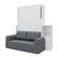 Alt View 2. Anysun - Full Size Wall Murphy Bed with Sofa and Storage Cabinets, Space-Saving Wall Bed for Home Office & Guest Room - Gray.