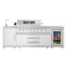 Koolmore - Reserve Outdoor Kitchen Island with 6 Burner Grill and Side Burner, Sink, Storage Cabinet and Refrigerator - Stainless Steel