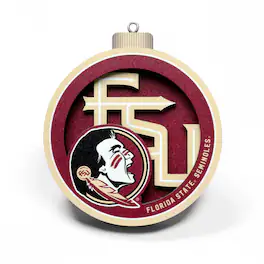 YouTheFan - Florida State Seminoles 3D Logo Series Ornament - Multicolor