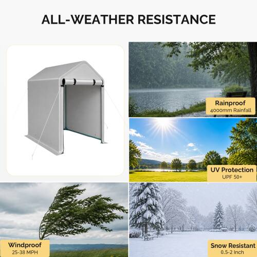 ALL-WEATHER RESISTANCE

- Rainproof: 4000mm Rainfall
- UV Protection: UPF 50+
- Windproof: 25-38 MPH
- Snow Resistant: 0.5-2 Inch