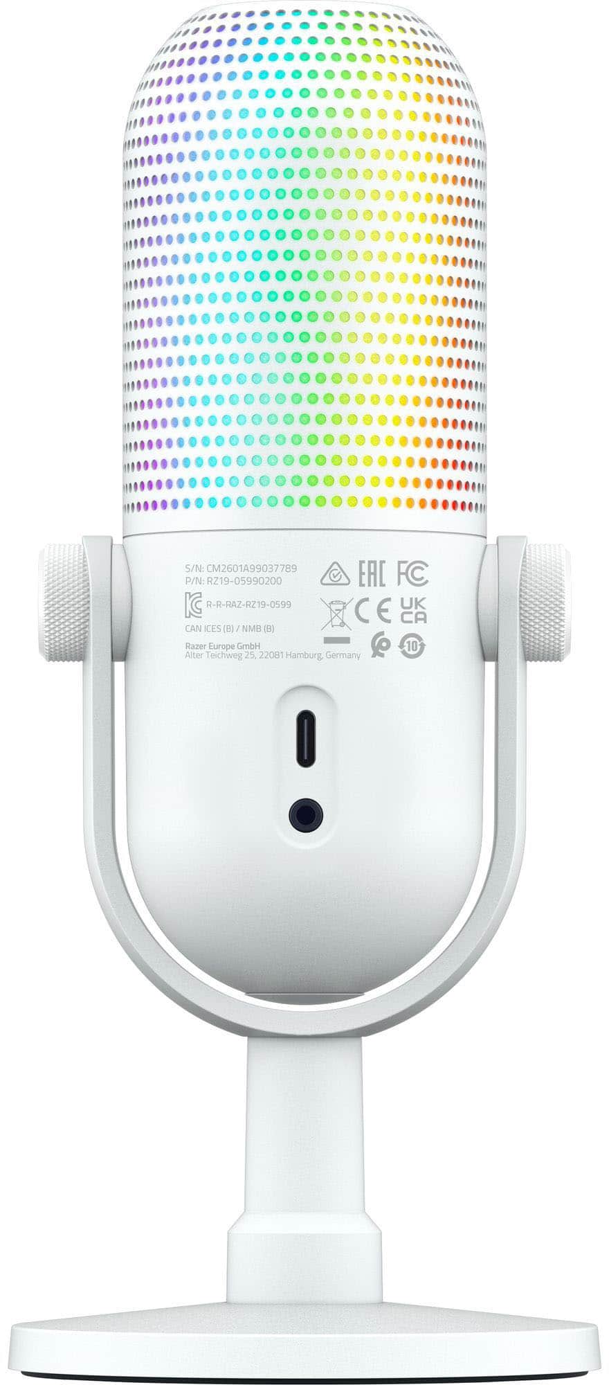 Razer Seiren V3 Chroma White Edition 本体 Razer Seiren V3 Chroma Wired Supercardioid Condenser USB